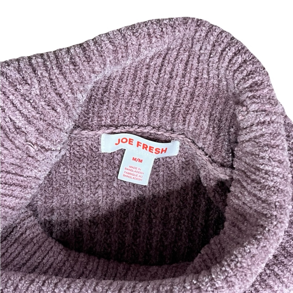 Joe Fresh Purple Lilac Knit Cowl Neck Sweater Medium - Picture 6 of 7